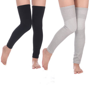 1 Pair Men Women Leg Warmers Cycling Compression Leg Sleeve Support Winter Long Knee Warmer Plus Velvet Flexible Knee Pads Guard