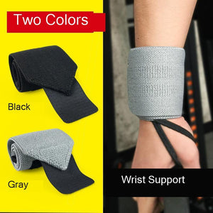 1 Pair Wrist Band Adjustable Weightlifting Wraps Hand Support Protector Strap Guard for Powerlifting Fitness Gym Sports Workout