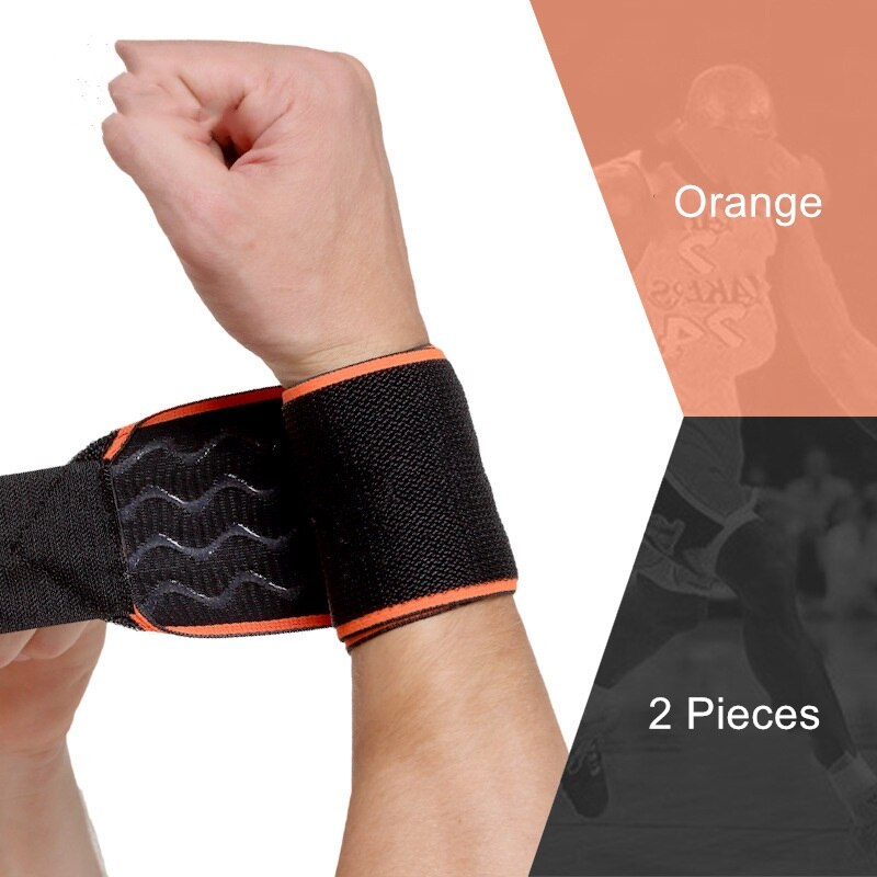 1 Pair Wristbands Sports Wrist Bandage Wraps Fitness Palm Braces Tennis Basketball Weight Lifting Hand Band Non-slip Arm Support