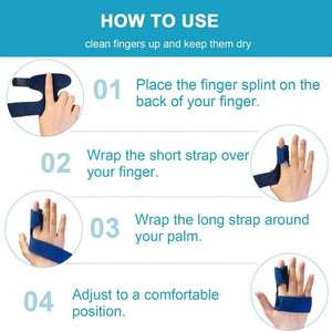 1PCS Adjustable Finger Support Brace Trigger Finger Splint Sleeve Built-in Aluminium Bar for Sprains Pain Relief Sports Injury