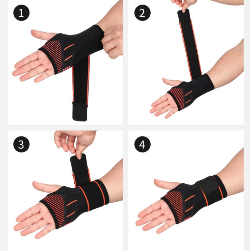 1PCS Pressurized High Elastic Wrist Bandage Palm Support Wraps Outdoor Sports Arthritis Band Belt Carpal Tunnel Hand Brace Strap