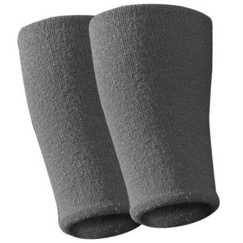 1Pair Compression Arm Sleeve Sweatband Wrist Arm Warmers Cover Non-Slip Athletic Cotton Terry Cloth Forearm Protective Sleeves