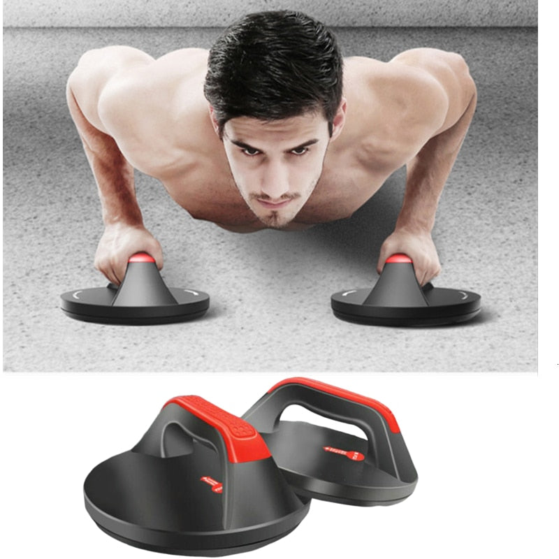 2PC Push Up Bar Stands Rotating Handle 360-degree Anti-skid Push-ups Rack Fitness Bodybuilding Exercise Chest Arm Muscle Trainer