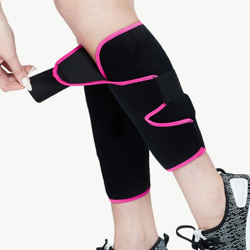 2Pcs Neoprene Sweat Calf Support Sauna Body Shapewear Leg Shin Sleeves Slimming Calf Trainer Wraps Trimmer Weight Loss Women Men